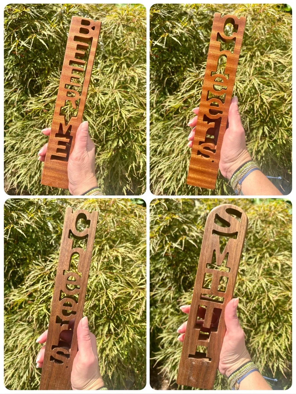Custom Wood Handmade Tap Handles - Cutout Walnut or Mahogany